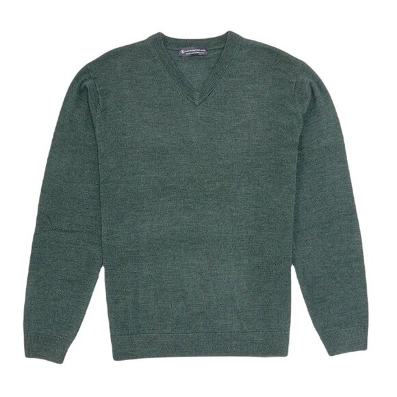 Hart Schaffner Marx Other - Hart Schaffner Marx 2XLT Extra Fine Merino Wool Pullover V-Neck Sweater Spruce